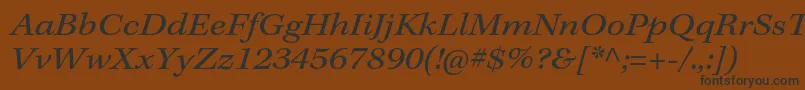 KeplerstdExtit-fontti – mustat fontit ruskealla taustalla
