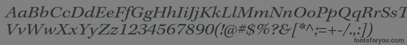 KeplerstdExtit-fontti – mustat fontit harmaalla taustalla