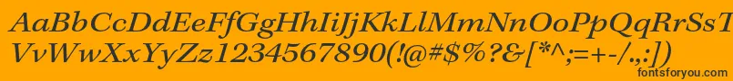 KeplerstdExtit-Schriftart – Schwarze Schriften auf orangefarbenem Hintergrund