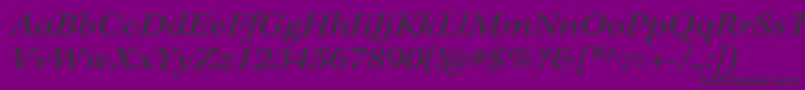 KeplerstdExtit-fontti – mustat fontit violetilla taustalla