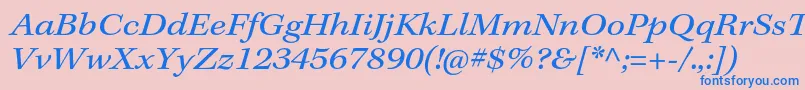 Шрифт KeplerstdExtit – синие шрифты на розовом фоне