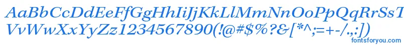 KeplerstdExtit-fontti – siniset fontit valkoisella taustalla