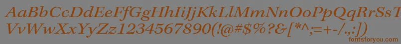 KeplerstdExtit Font – Brown Fonts on Gray Background
