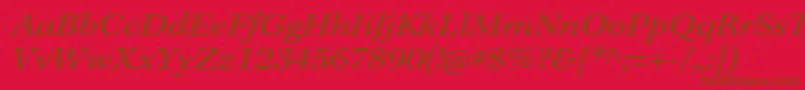 KeplerstdExtit Font – Brown Fonts on Red Background
