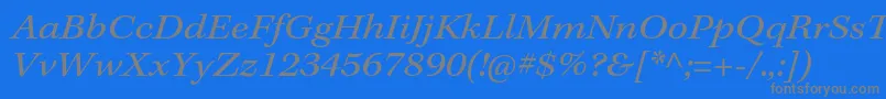 KeplerstdExtit Font – Gray Fonts on Blue Background