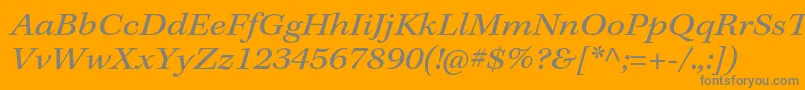 フォントKeplerstdExtit – オレンジの背景に灰色の文字
