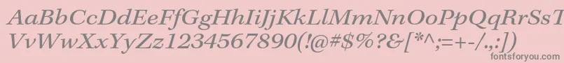 フォントKeplerstdExtit – ピンクの背景に灰色の文字