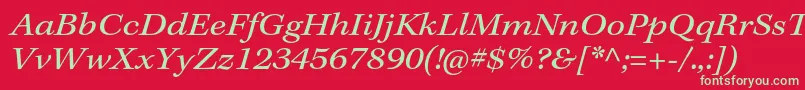 KeplerstdExtit Font – Green Fonts on Red Background