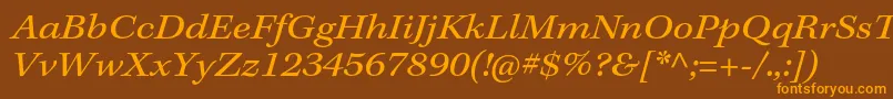 Шрифт KeplerstdExtit – оранжевые шрифты на коричневом фоне