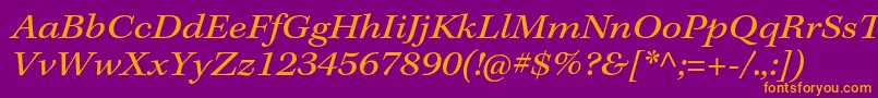 KeplerstdExtit Font – Orange Fonts on Purple Background