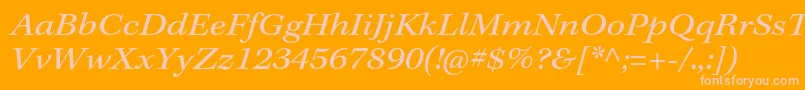 フォントKeplerstdExtit – オレンジの背景にピンクのフォント