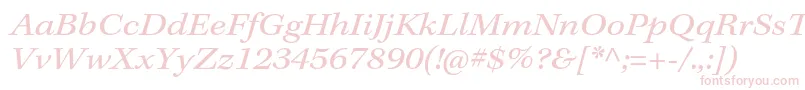 Czcionka KeplerstdExtit – różowe czcionki na białym tle