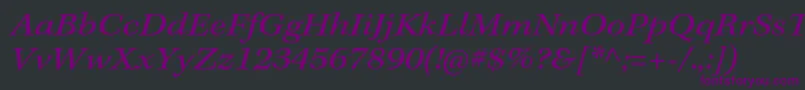 KeplerstdExtit-Schriftart – Violette Schriften auf schwarzem Hintergrund