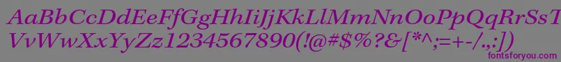 Шрифт KeplerstdExtit – фиолетовые шрифты на сером фоне