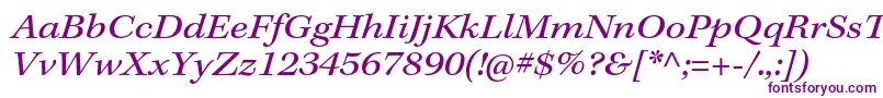 KeplerstdExtit-fontti – violetit fontit valkoisella taustalla