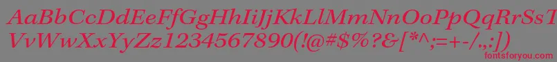 KeplerstdExtit Font – Red Fonts on Gray Background