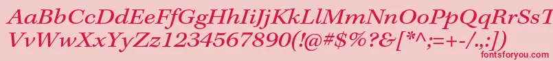 KeplerstdExtit-Schriftart – Rote Schriften auf rosa Hintergrund