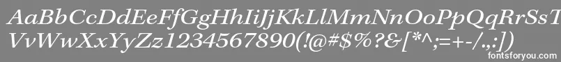 フォントKeplerstdExtit – 灰色の背景に白い文字