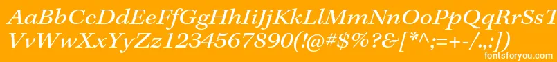 フォントKeplerstdExtit – オレンジの背景に白い文字