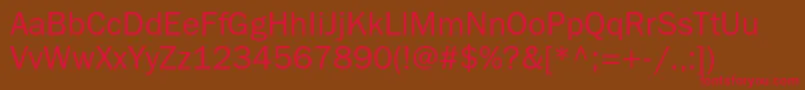 Franklingothicbookc Font – Red Fonts on Brown Background