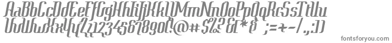 ContextSimplexClipped-fontti – harmaat kirjasimet valkoisella taustalla