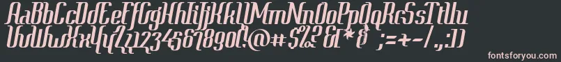 ContextSimplexClipped Font – Pink Fonts on Black Background