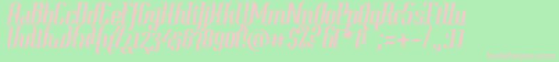 ContextSimplexClipped Font – Pink Fonts on Green Background
