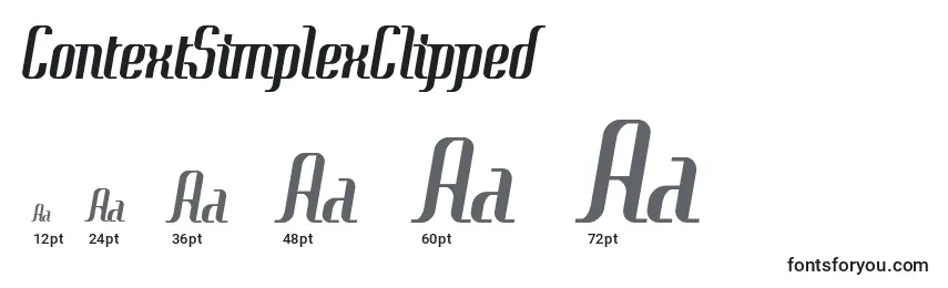 Größen der Schriftart ContextSimplexClipped