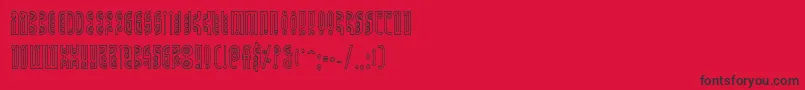 Fonte Undergroundroseout – fontes pretas em um fundo vermelho