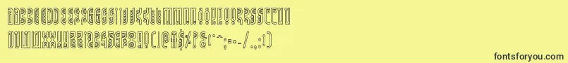 Шрифт Undergroundroseout – чёрные шрифты на жёлтом фоне
