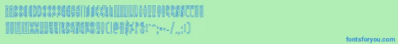 Шрифт Undergroundroseout – синие шрифты на зелёном фоне