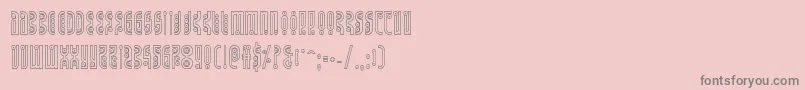 フォントUndergroundroseout – ピンクの背景に灰色の文字
