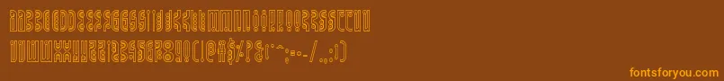 Undergroundroseout Font – Orange Fonts on Brown Background