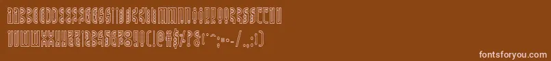 Więcej informacji o czcionce Undergroundroseout Czcionka Undergroundroseout – różowe czcionki na brązowym tle