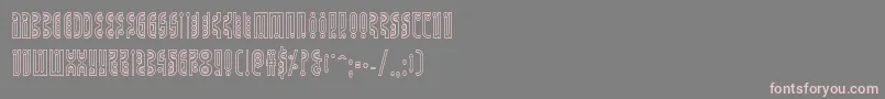 フォントUndergroundroseout – 灰色の背景にピンクのフォント