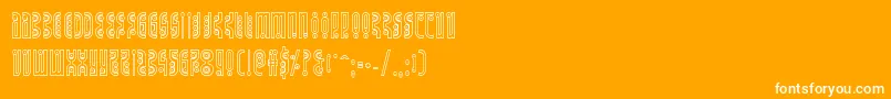フォントUndergroundroseout – オレンジの背景に白い文字