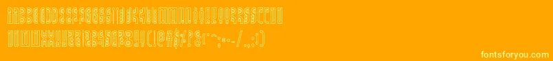 Шрифт Undergroundroseout – жёлтые шрифты на оранжевом фоне