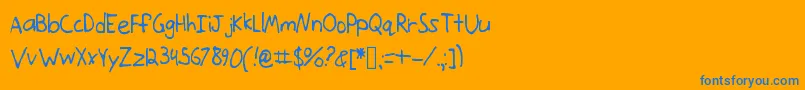 Onthemove Font – Blue Fonts on Orange Background