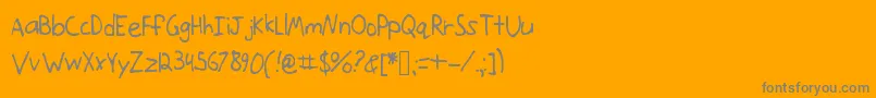 フォントOnthemove – オレンジの背景に灰色の文字