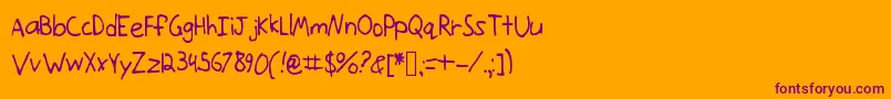 Onthemove Font – Purple Fonts on Orange Background