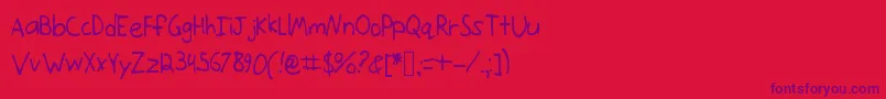 Onthemove Font – Purple Fonts on Red Background