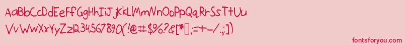 Onthemove Font – Red Fonts on Pink Background
