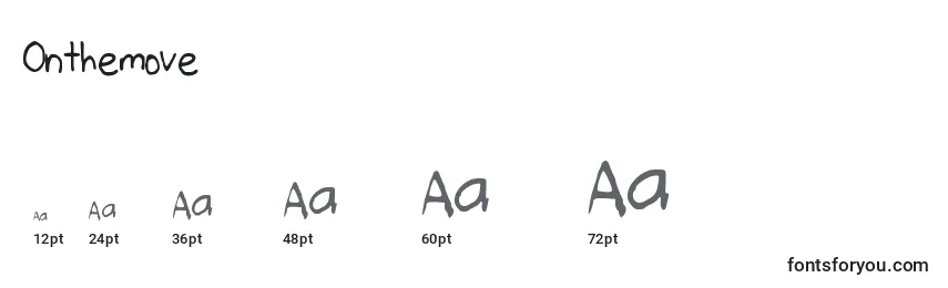 Размеры шрифта Onthemove