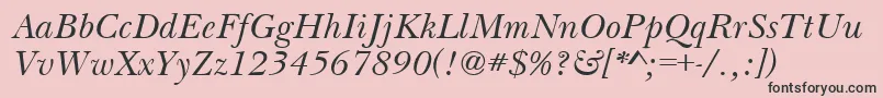 BasilItalic Font – Black Fonts on Pink Background