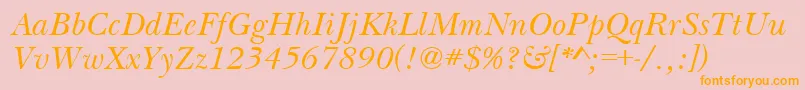 BasilItalic Font – Orange Fonts on Pink Background