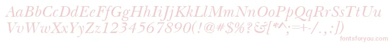 BasilItalic Font – Pink Fonts on White Background