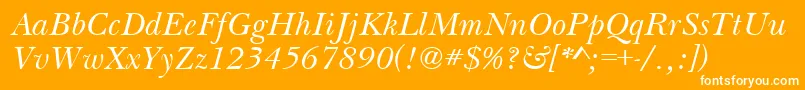 フォントBasilItalic – オレンジの背景に白い文字