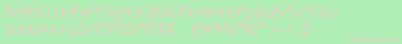 Futuva Font – Pink Fonts on Green Background