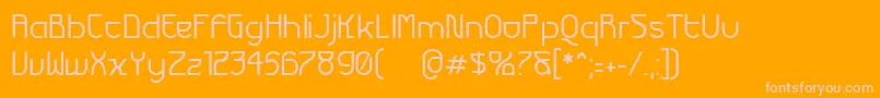 Futuva Font – Pink Fonts on Orange Background