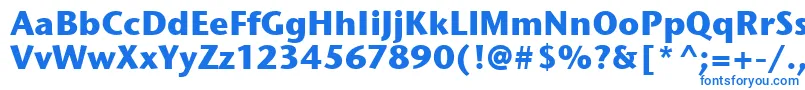 フォントStoneSansItcTtBold – 白い背景に青い文字